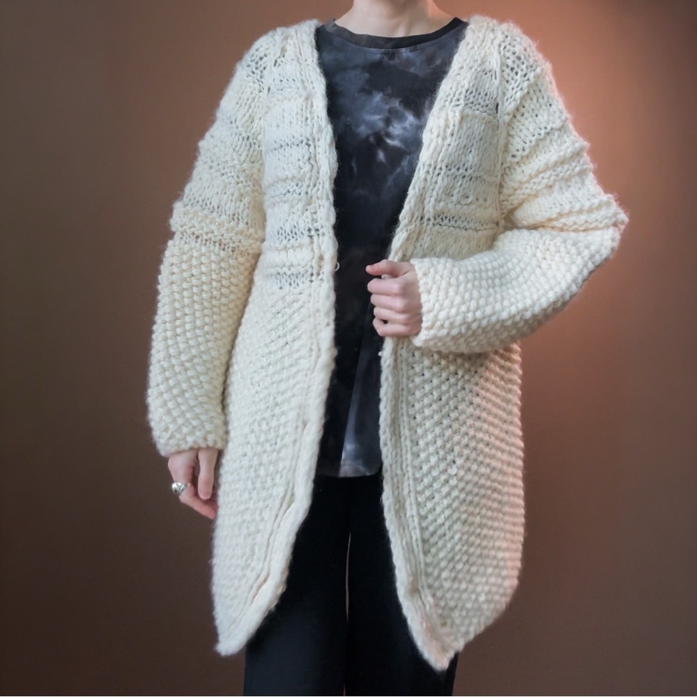 Cozy Cream Knit Cardigan - Picture 2 of 9